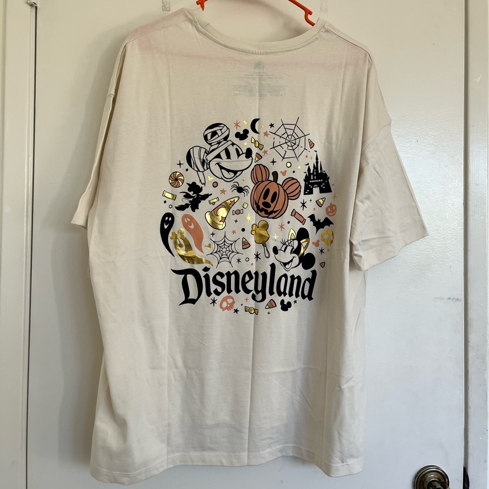 Disney Parks Disneyland Halloween 2024 Mickey and Minnie Pumpkin T-Shirt NWT